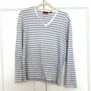 🛍 Hugo Boss Striped V-Neck T-Shirt